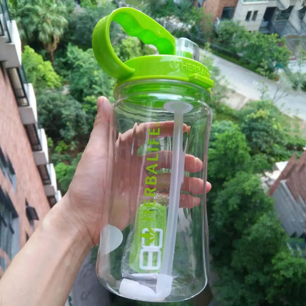 White Многоцветный Herbalife 1000 мл и 2000 мл/64 унции Шейк спортивные бутылки для воды Tritan Herbalife питание BPA-FREE - Цвет: White