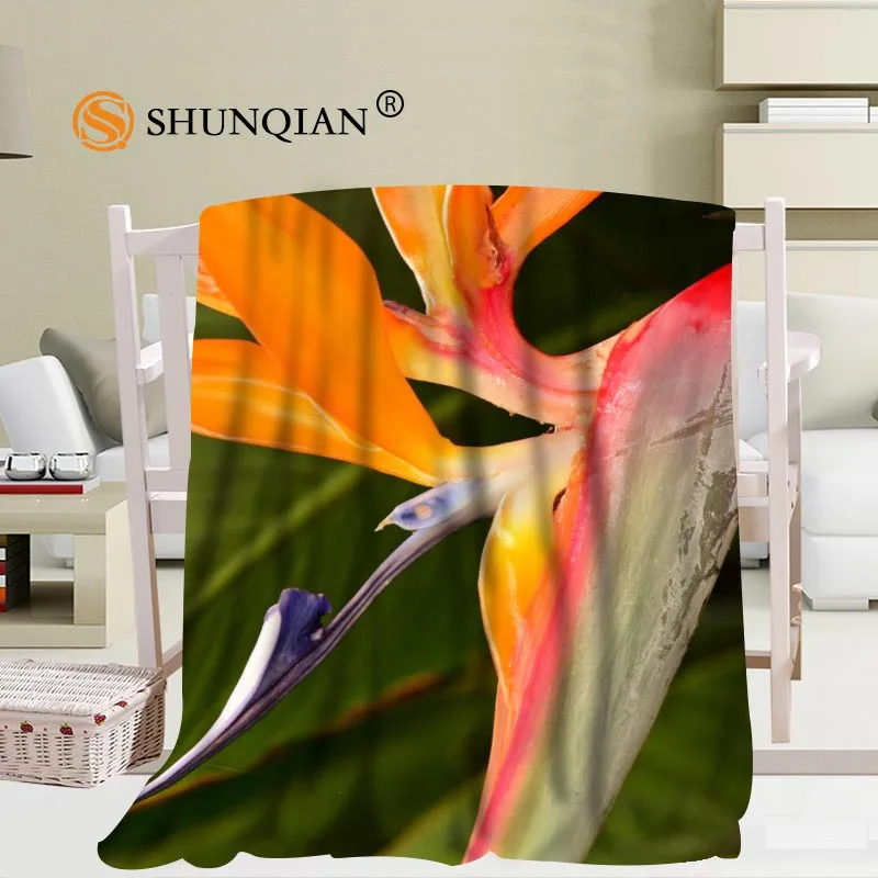 Online Personalizzato Uccello Del Paradiso Coperta Di Fiori Morbido Fai Da Te La Tua Foto Decorazione Camera Da Letto Dimensioni 56x80 Pollici, 50X60Inch,40X50Inch A7.10