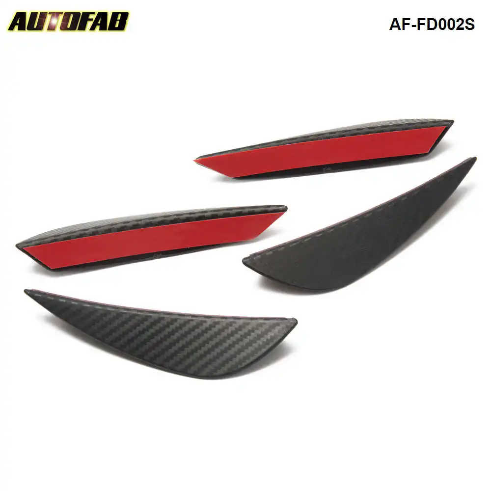 4 шт. универсальный Передний Бампер разделитель для губ ребра спойлер тела Canard