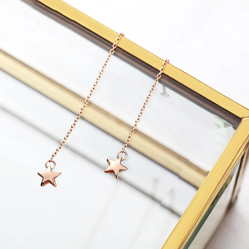18K Pure Gold Earring Real AU 750 Solid Earrings Good Nice Star Upscale Trendy Classic Party Fine Jewelry Hot Sell New 2020 | Украшения и
