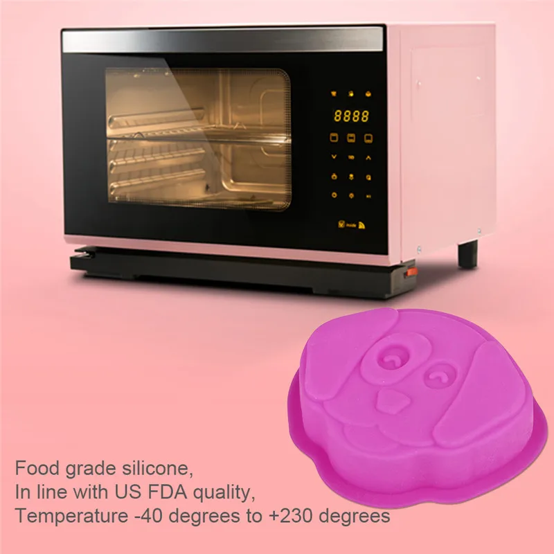 

VOGVIGO Food-Grade Silicone Cute Dog Fondant Mould 3D Dogs Head Cake Mold Cake Decorating Tools Silicone Cake Mold