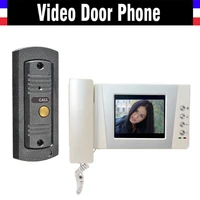 4 3 lcd monitor video doorbell door phone system video interphone kits ir night vision pinhole camera video intercom for home
