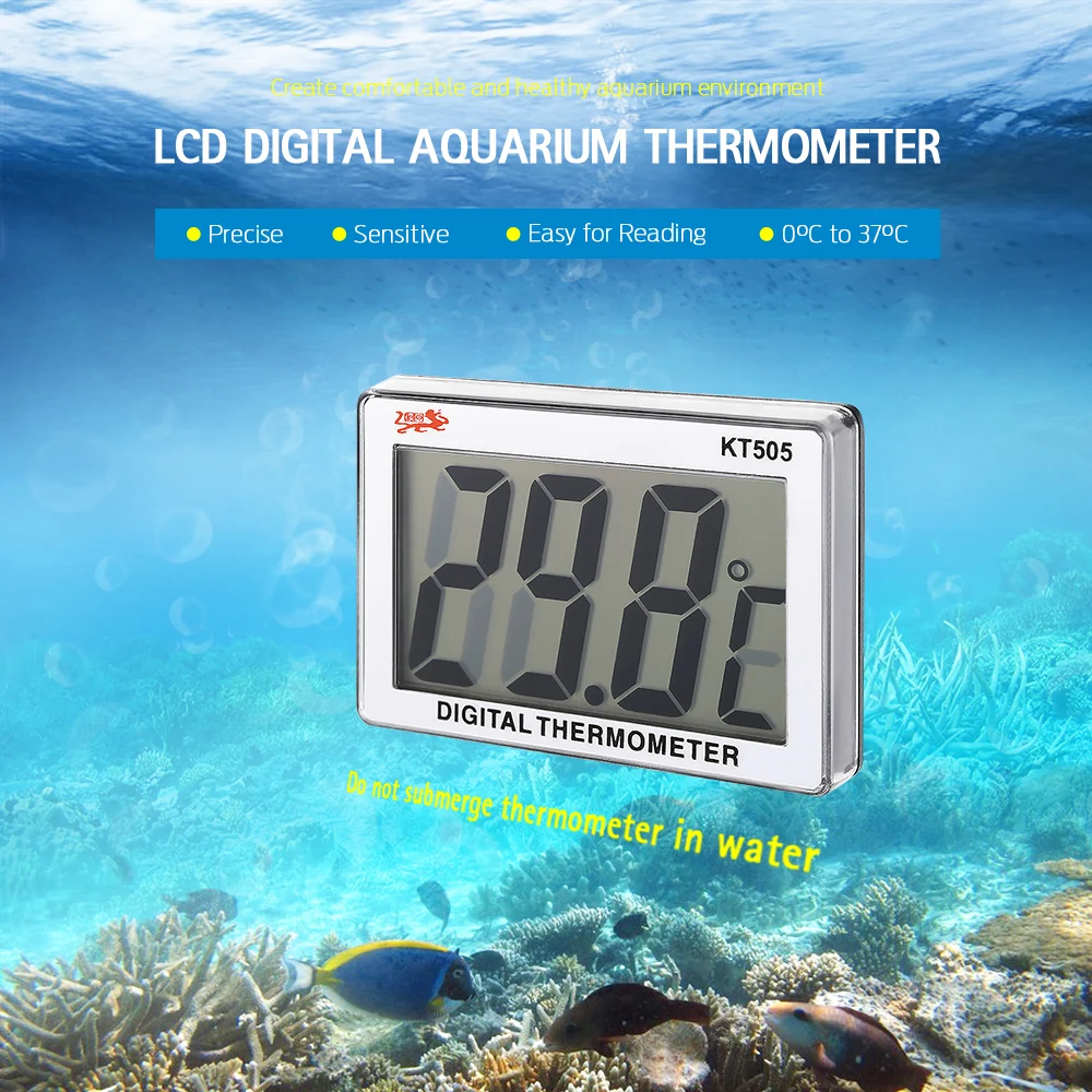 Мини lcd цифровой аквариумный термометр, измеритель температуры воды 0C-37C для аквариума
