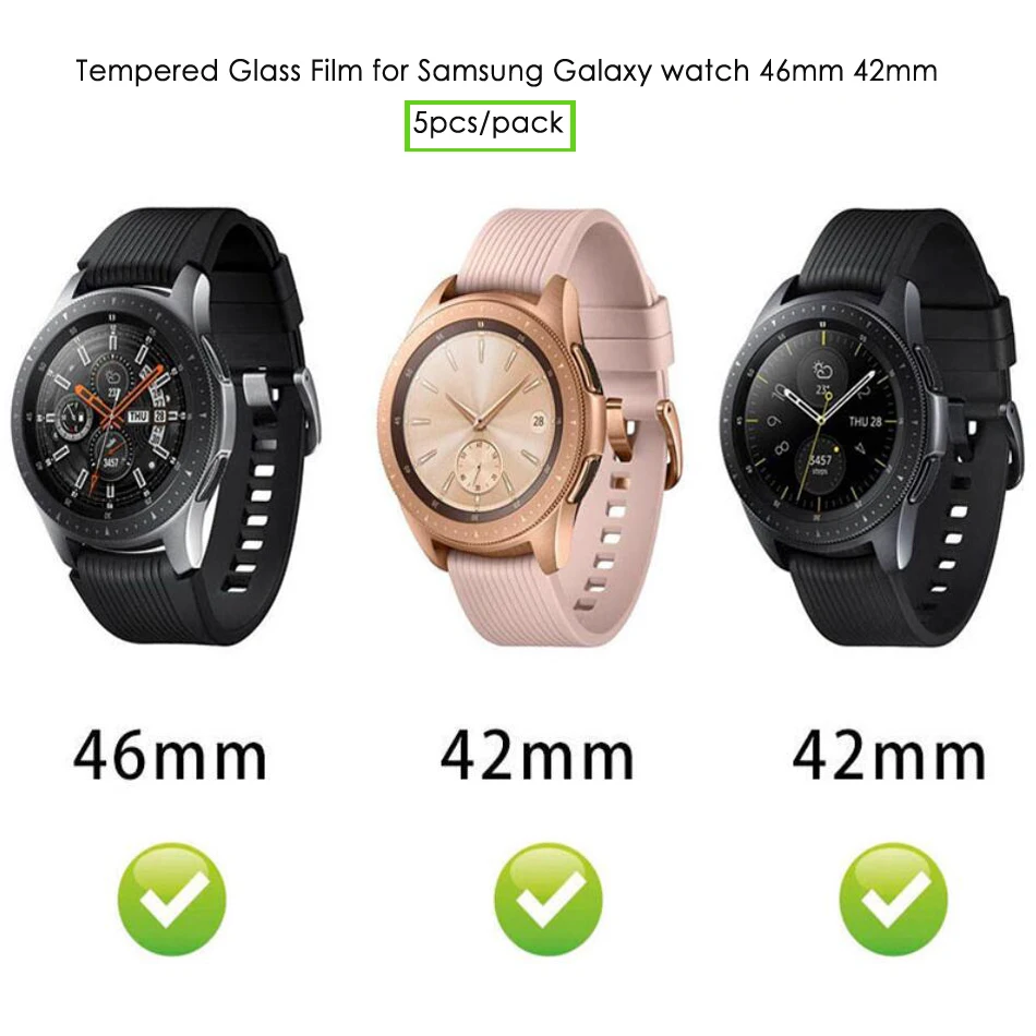 5 шт./упак. Galaxy 46 мм 42 мм Закаленное стекло протектор экрана для samsung Galaxy стекло для часов 42 мм 46 мм защитная пленка против взрыва