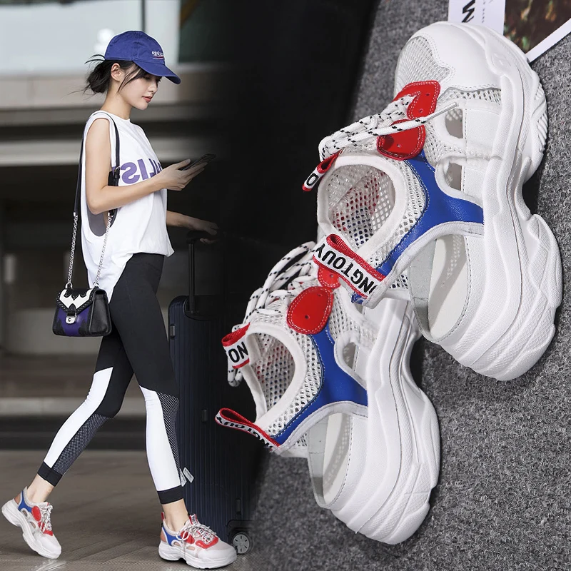 Кроссовки женская обувь коллекция 2019 года модная повседневная на платформе
