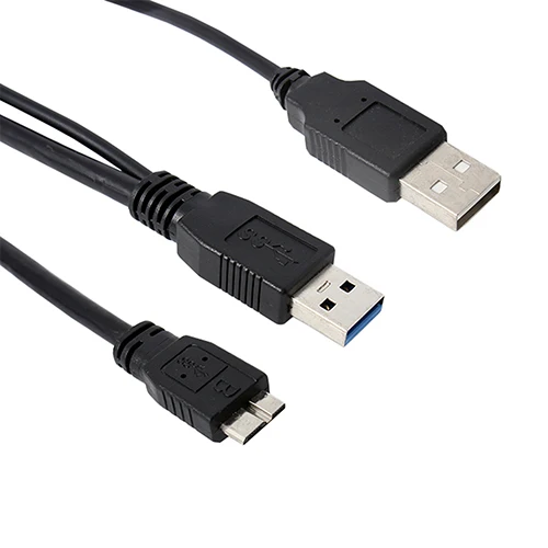 Черный двойной USB-кабель A-Micro-B 3 0 Y для Samsung Galaxy S5 Note USB-концентратор | Компьютеры и
