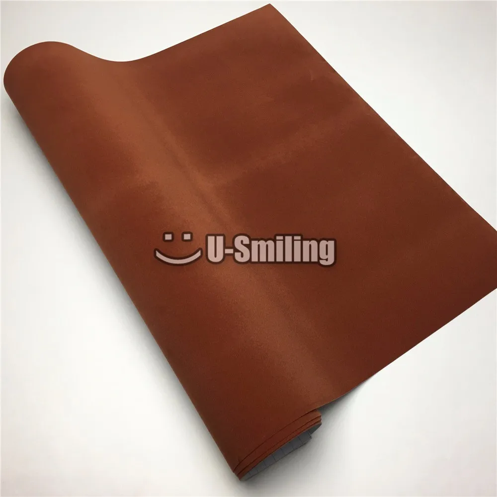 Brown Velvet Vinyl Wrap Car Film Wrapping Sticker Bubble Free Console Computer Skin | Автомобили и мотоциклы