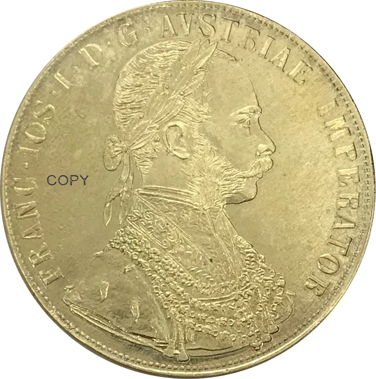 1909 австрийская Габсбург 4 Ducats Франц Джозефа I Золотая монета латунная