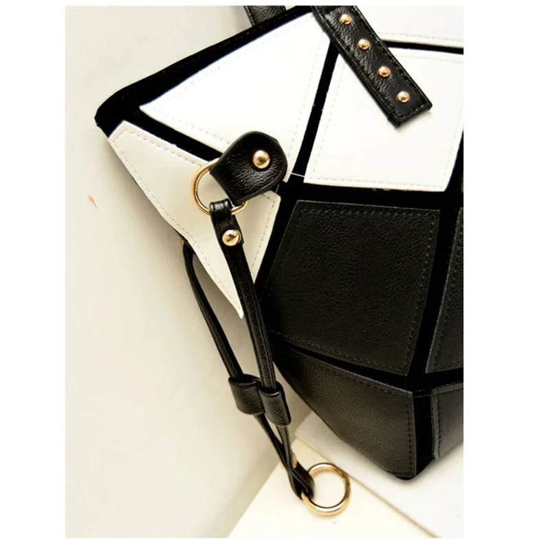 ICeinnight женская сумка через плечо из искусственной кожи черная белая