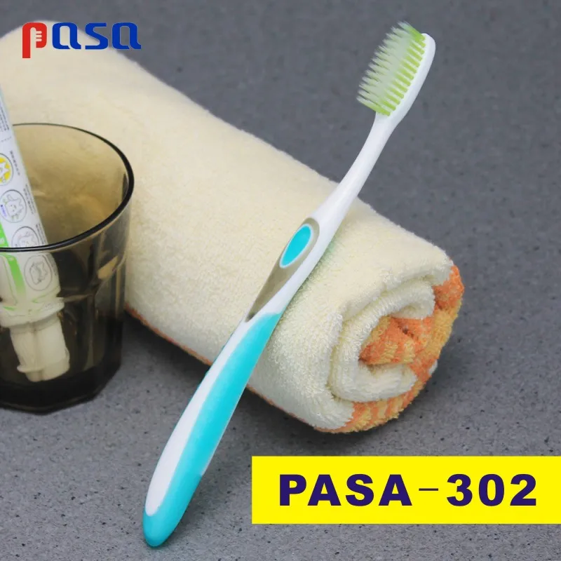 PASA 1 шт. двойная ультра мягкая бамбуковая древесный уголь нано зубная щетка черная зубная щетка стоматологическая Личная забота зубная щетка черная зубная щетка - Цвет: PASA302-Random Color