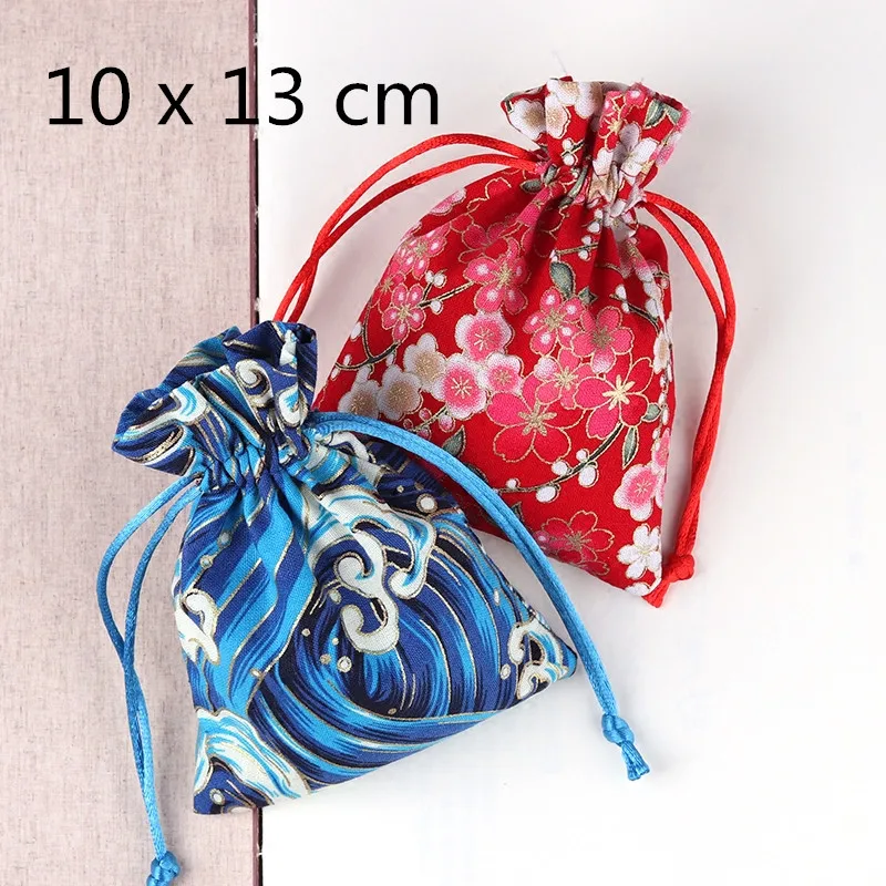 Маленькие льняные подарочные пакеты для ювелирных изделий с бабочкой и