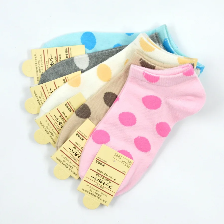 20 Пар/лот Хлопок хлопчатобумажные носки Японский конфеты цвет леди лодка оптом