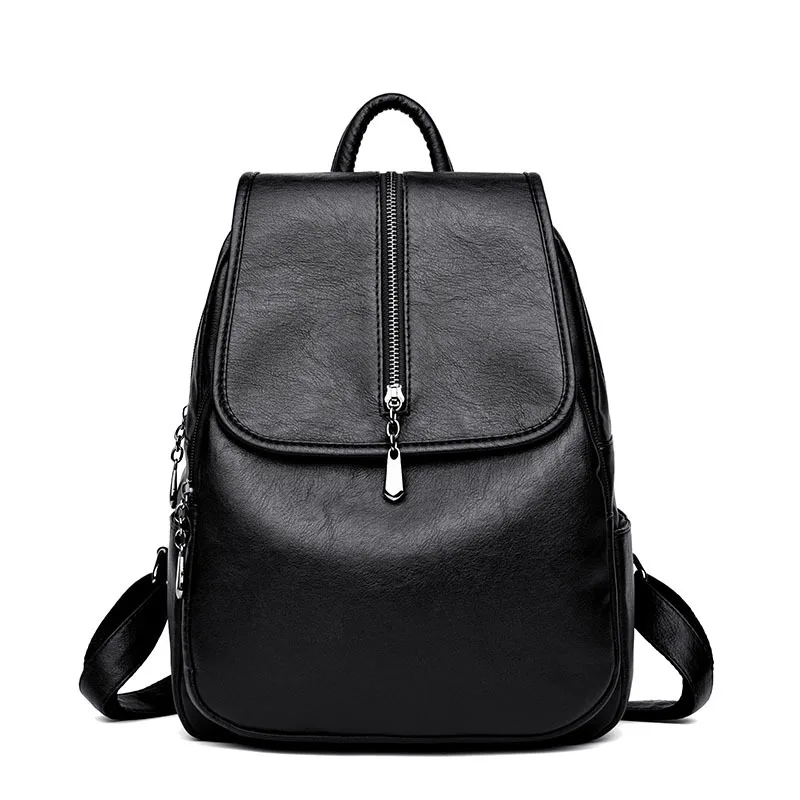 RanHuang New 2021 Women Genuine Leather Backpack High Quality Fashion Black Rucksacks Sheepskin Bags Girls Travel | Багаж и сумки