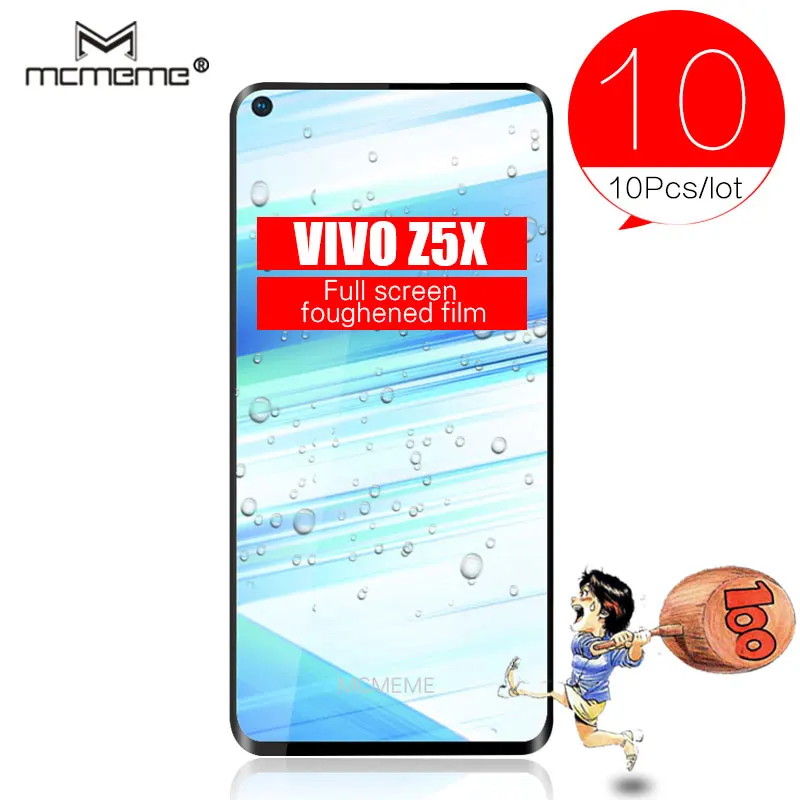 10 шт. полное покрытие закаленное стекло для VIVO Z5X Z5 X защита экрана 9H чехол на