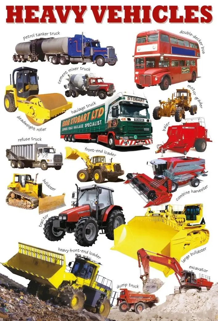 Домашний декор тяжелые транспортные средства Ch-Silk художественный плакат