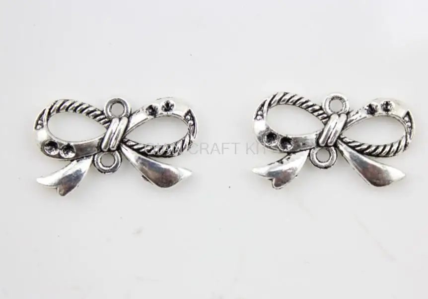 12 шт. подвеска из цинкового сплава с бантом 23 х14 мм|drop charm|alloy pendantcharm charm |