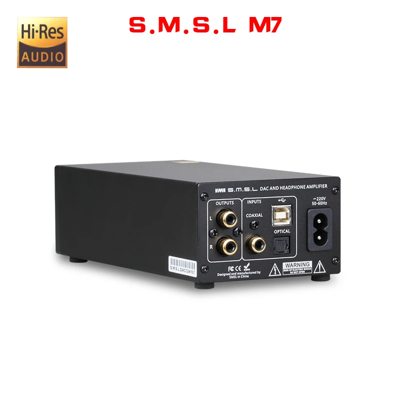 110 В SMSL M7 AK4452 * 2 32 бит/768 кГц DSD512 Hifi аудио USB DAC с усилителем XMOS LM4562 TPA6120A2 выход для