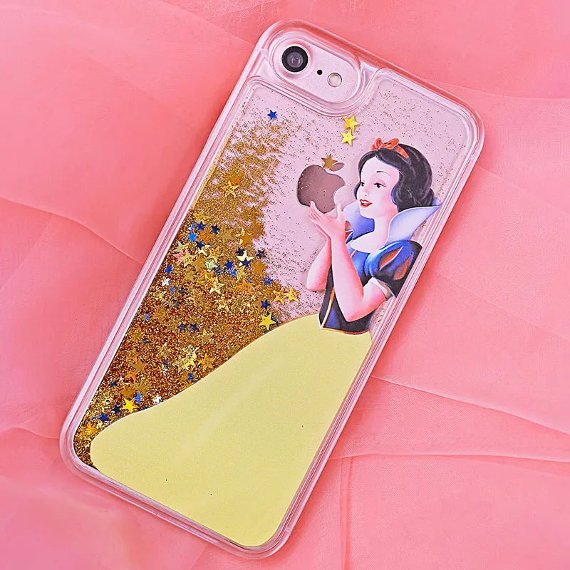 Мультяшный динамический Жидкий чехол для iPhone 8 8Plus 7 7Plus твердый пластиковый на