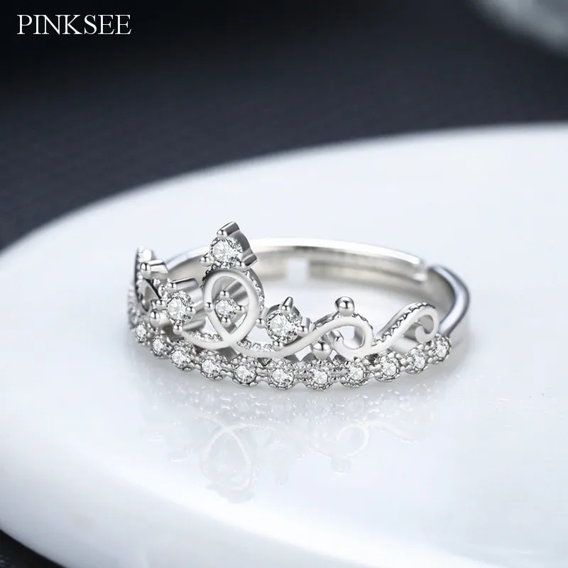 1 шт. посеребренные кольца PINKSEE в виде короны США европейский стиль модное
