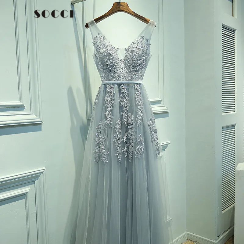 Платье для выпускного вечера Vestido De Festa сексуальное платье с v образным вырезом 2018