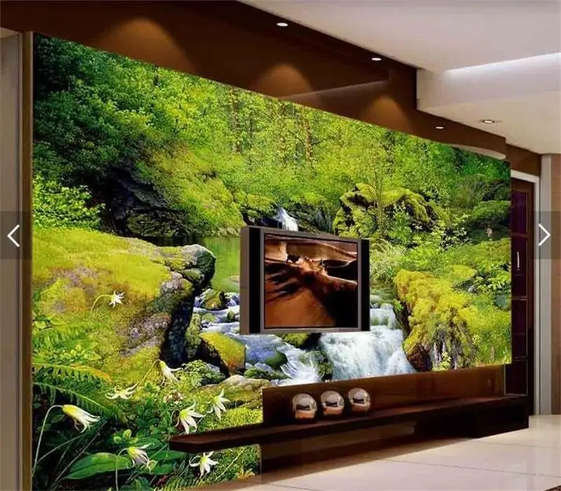 

Настенные 3D фотообои по индивидуальному размеру, фоны для гостиной, дивана, обои с изображением водопада, пейзажа, домашний декор