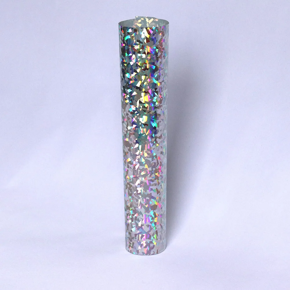 0 5x0 3 м кристальная Серебряная голографическая теплопередача виниловая пленка