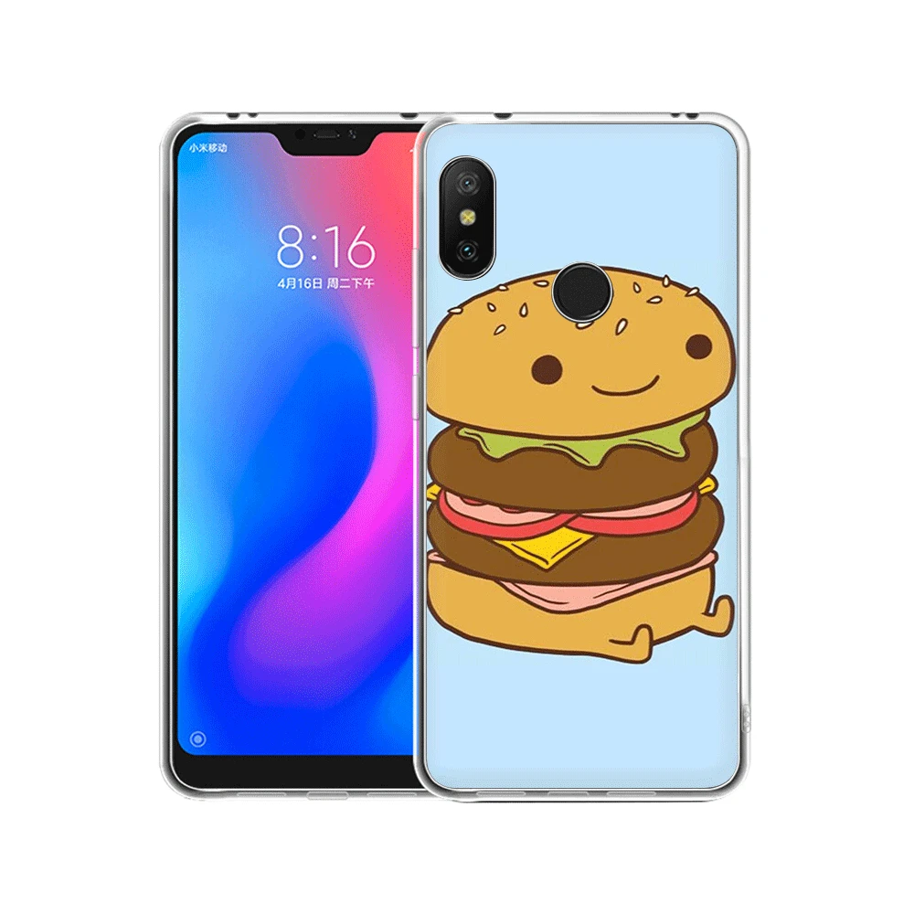 Мягкий ТПУ чехол для Xiaomi Redmi 4A 4X 5 5A 6 6A Pro S2 картофеля фри бургер