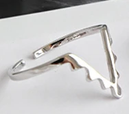 1PC Silver B F.I.N.S Модные кольца для женщин Stackable женское кольцо на палец 925 стерлингового серебра глаз эмаль открытое регулируемое кольцо геометрии - Цвет основного камня: 1PC Silver B