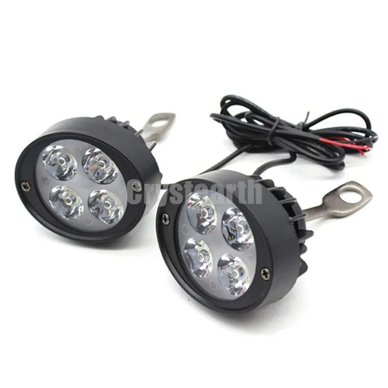 4 шт./компл. 4LED Белый мотоциклетный светильник для мотоцикла Точечный DRL вождения