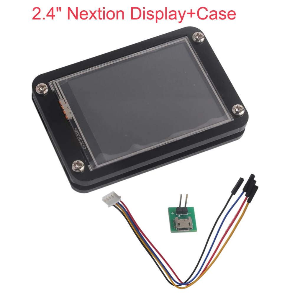 Улучшенный сенсорный ЖК дисплей UART HMI 2 4 дюйма Nextion + черный акриловый чехол для