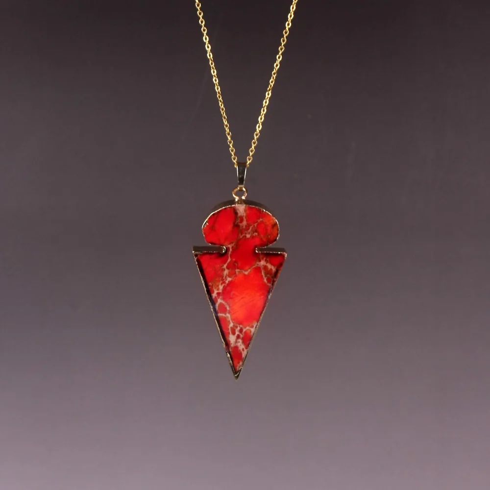 Новинка 2017 Летний стиль треугольная форма кварц золотой цвет ободок Druzy Emperor Stone