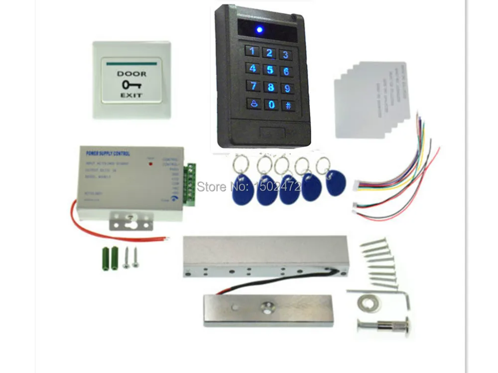 RFID ID Reader+Keyfob Access Control Kit Electric Strike Door Lock Magnetic | Безопасность и защита