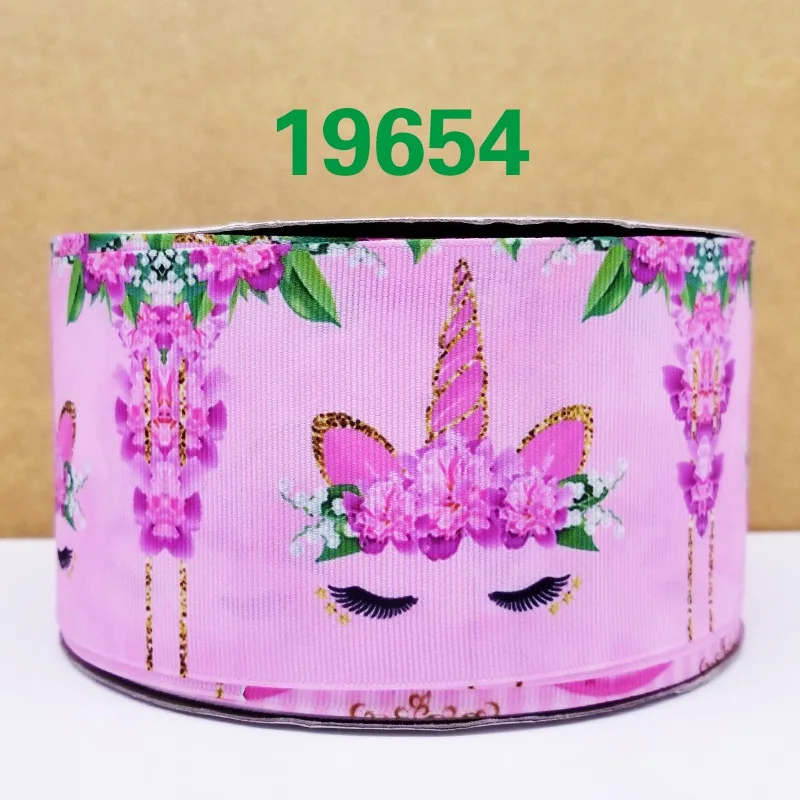 Бесплатная доставка 50 ярдов Единорог печатных grosgrain ленты 19666|Ленты для шитья| |