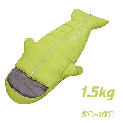 1500g light green Сверхлегкий спальный мешок, зимний спальный мешок для кемпинга, Вакуумная кровать для взрослых, спальная кровать, аксессуары для кемпинга, тянущаяся ручная - Цвет: 1500g light green
