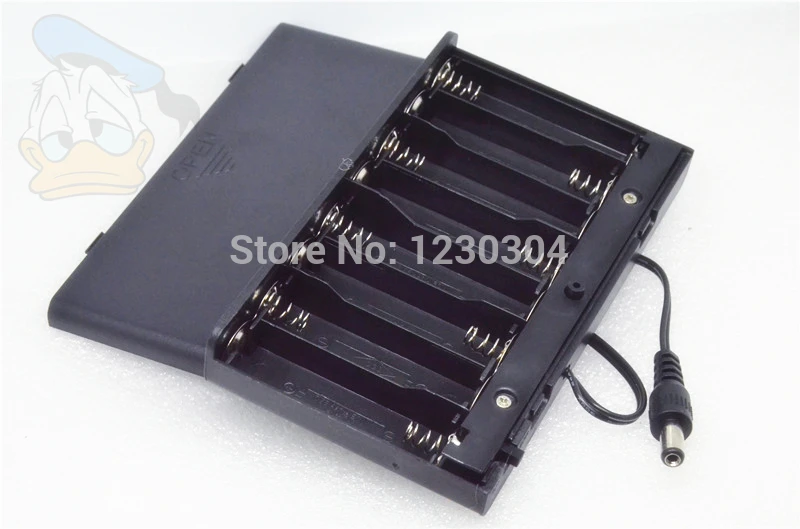 Новый блок питания 8AA 8 aa DC 12V для сухих аккумуляторов держатель/чехол