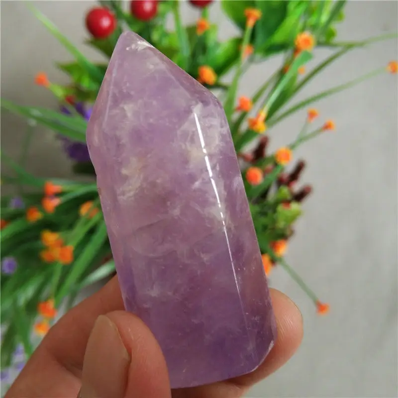 04245 Natural Pretty Amethyst Quartz Crystal Point Healing | Дом и сад