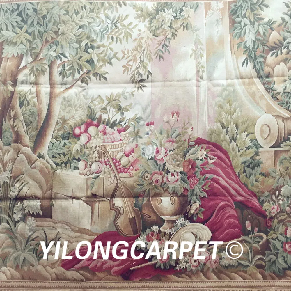 Yilong 5 7 'x 6 6' настоящая Картина гобелен настенный подвесной из чистой шерсти