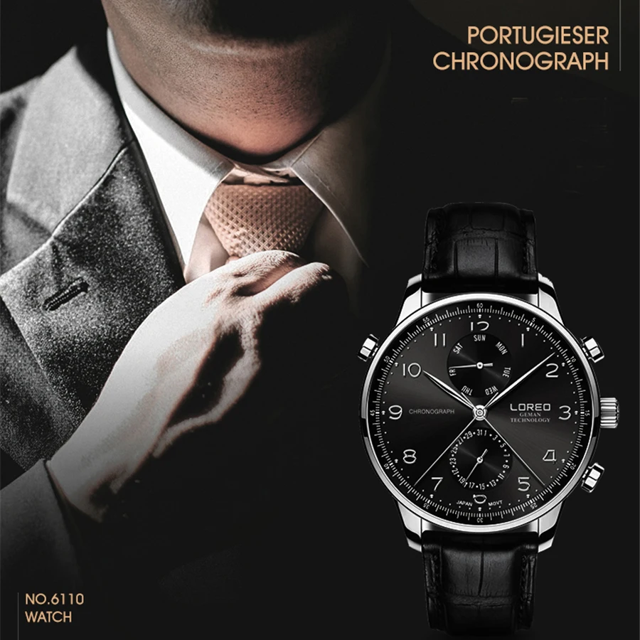 Часы LOREO мужские спортивные аналоговые Спортивные кварцевые деловые