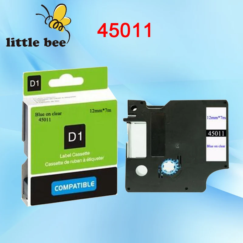 12 мм синяя на прозрачной ленте для Этикеток DYMO D1 LabelManager 45011 1/2 дюйма W X 23 'лента