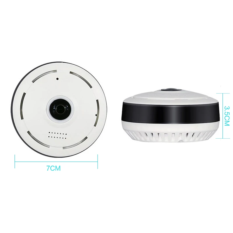 Полный обзор WIFI 360 градусов двухсторонняя аудио панорамная 1080P 2.0MP рыбий глаз