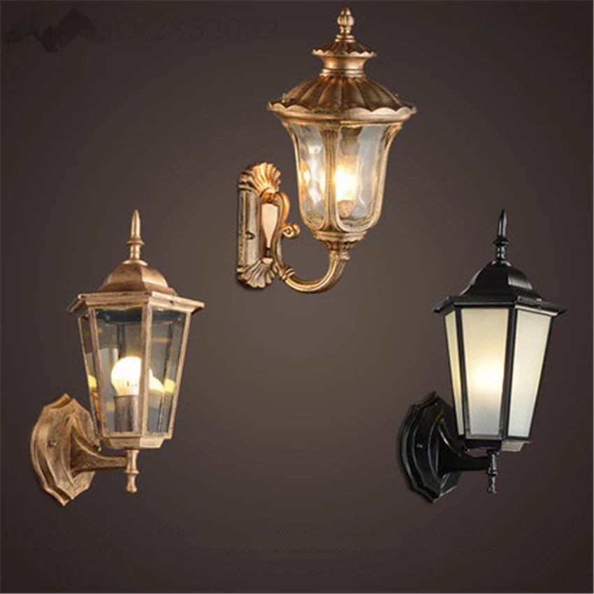 Vintage Sconce LED Lights iron Wall Lamp Aisle Garage Outdoor Nordic retro glass wall lamp lighting | Лампы и освещение