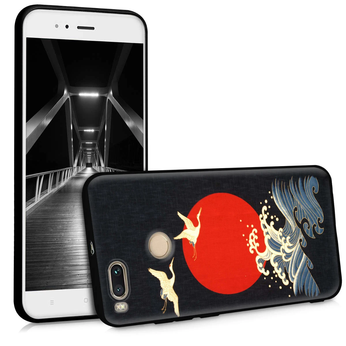 Цветной чехол с японским журавлем для Xiaomi MI Redmi Poco X2 K30 Note 8T 10 6 8 9 9se A1 A2 A3 MAX 3 Lite Pro Plus