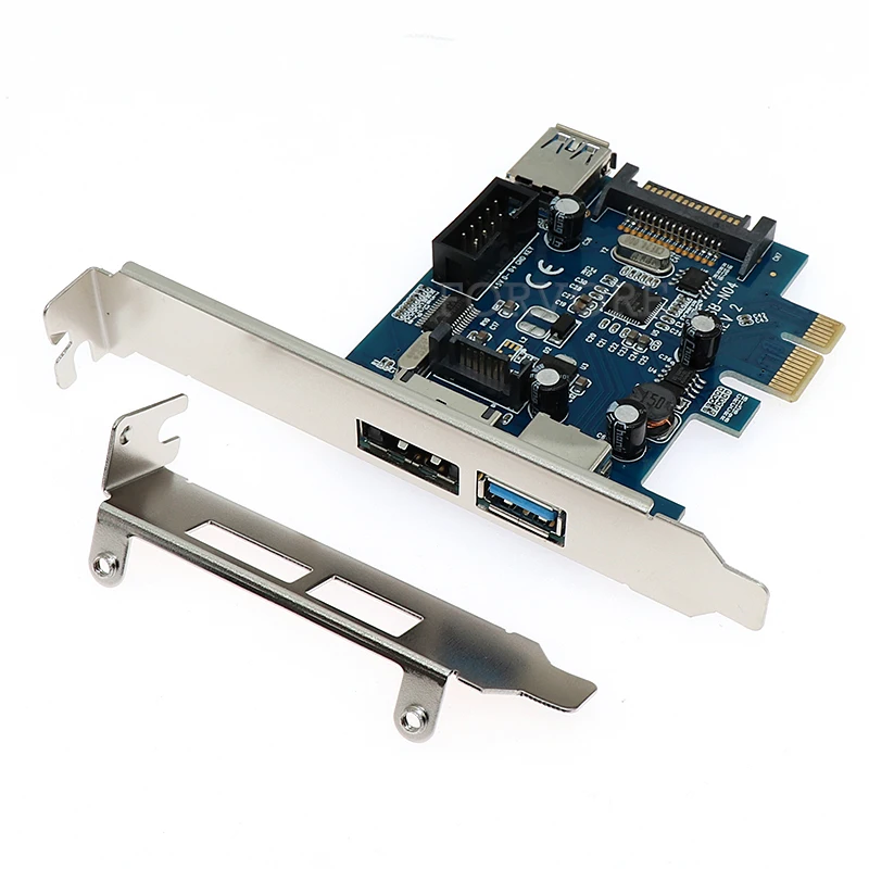 PCI-e к питанию eSATA + USB3.0 9pin USB2.0 адаптер конвертер карта с SATA разъем питания |