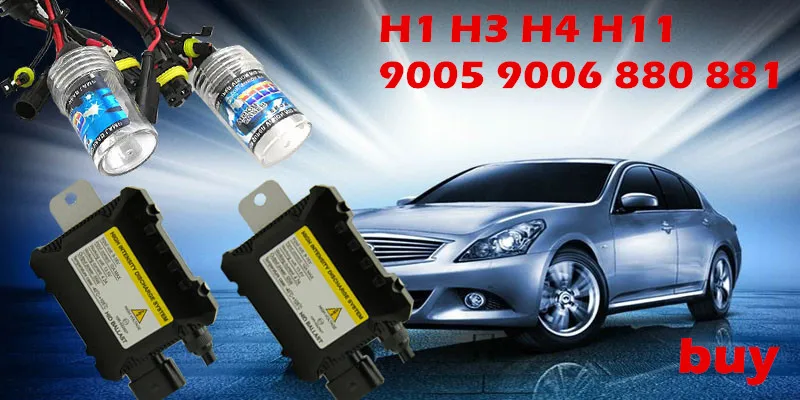 Ксенон H1 H3 H7 H11 9005 9006 880 881 35 Вт HID D2S ксеноновый светильник лампочка HB3 HB4 Авто головной светильник