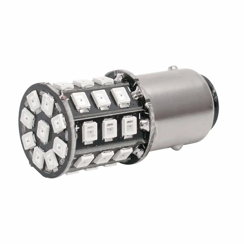 BAY15D 1157 P21/5 Вт 33 SMD 2835 Светодиодный красный автомобиль задние фонари, желтый задний Поворотная сигнальная лампа белый Авто дневные ходовые огни лампы 12V