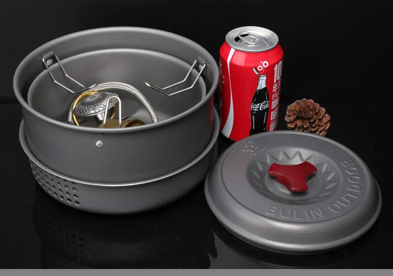 Уличная газовая плита и спиртовая портативный набор посуды кастрюли для