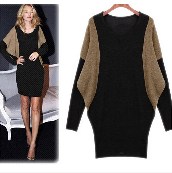 Плюс размер женский свитер новинка 2016 длинный рукав летучая мышь компьютерная