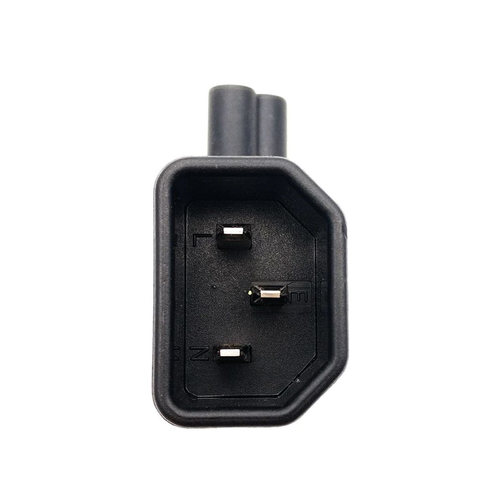 IEC 320 C14 male to C5 vertical left angle Power adapter AC PLUG CONVERTER 1pcs | Электроника