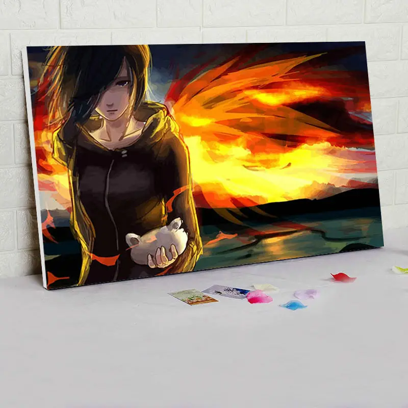 Diy масляная paintign Токийский Гуль цифровая краска по номерам Прохладный японский