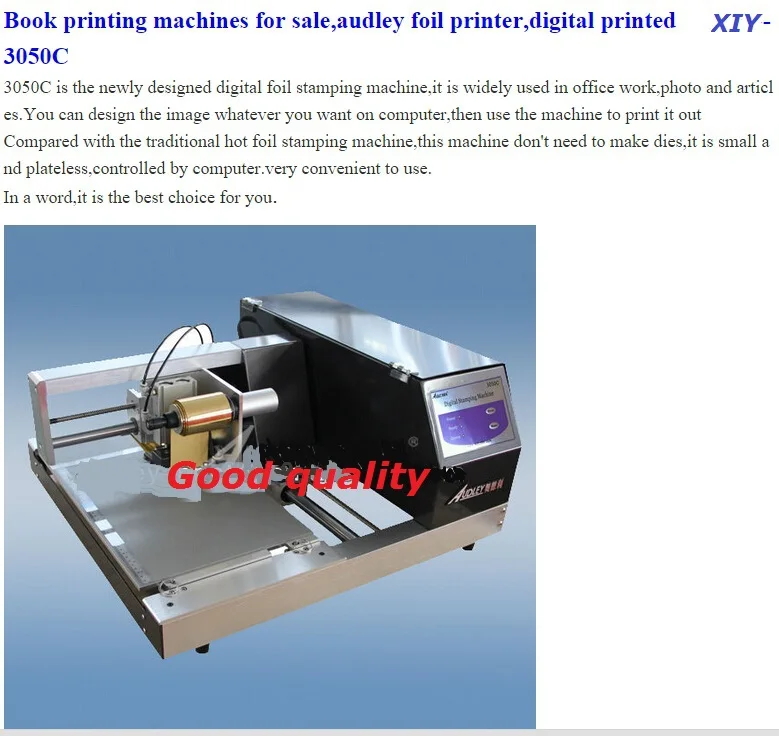 2015 Sale Promotion Single Color New Automatic Digital Printer Flatbed Printer 3050c Digital Foil Stamping Machine
